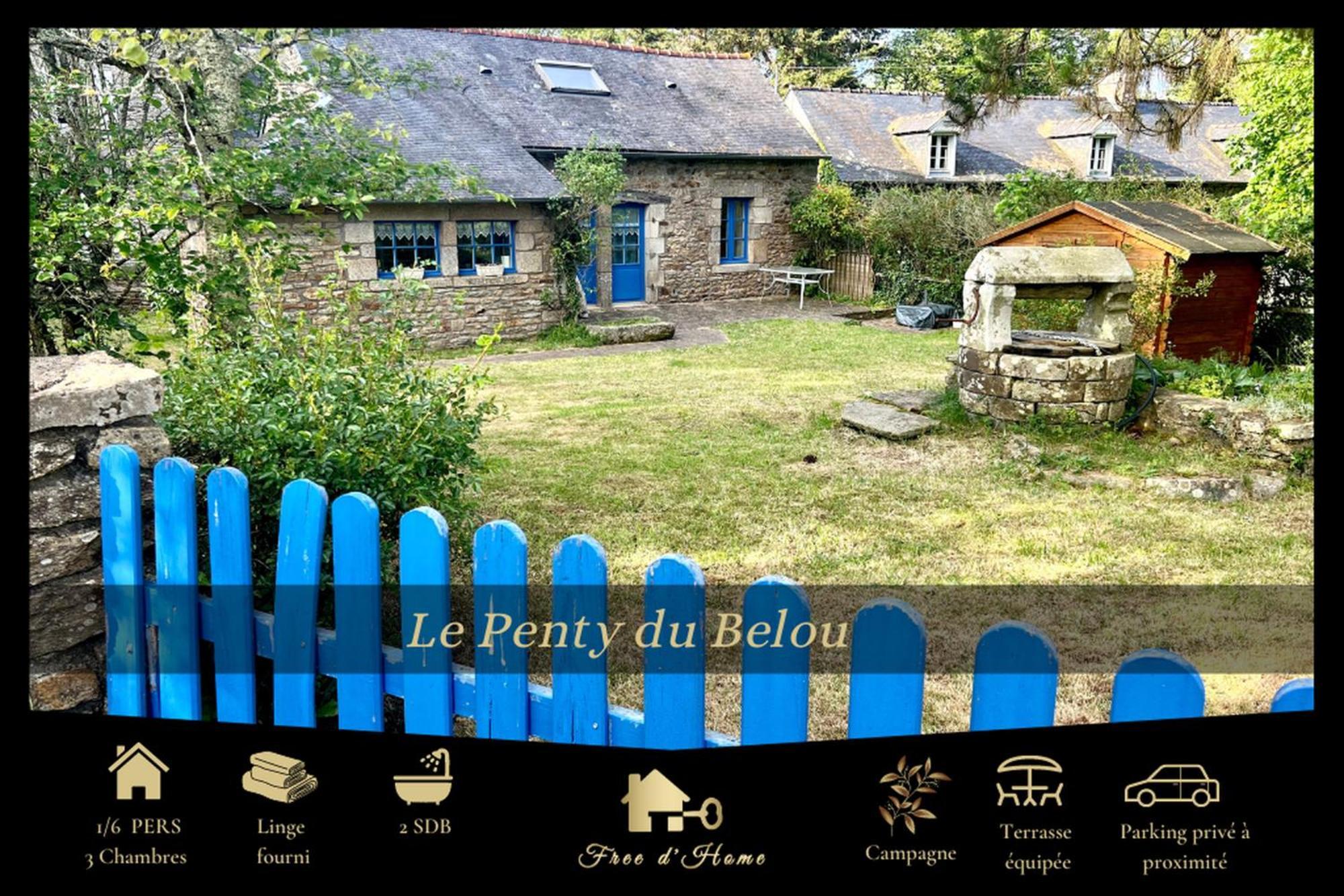 Villa PENTY DU BELOU, cozy, en pleine campagne, 5 personnes à Mellac Extérieur photo